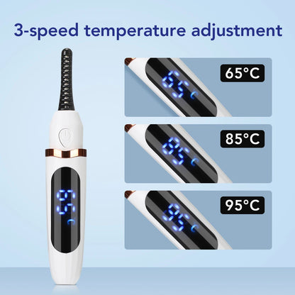 LashGlow Pro - Beheizter Wimpernformer mit Kamm, Digitalanzeige& 3 Temperaturstufen